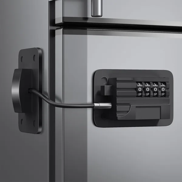 4-Digit Password Fridge Lock - Child Safety Refrigerator Door Lock with Combination Code, Cabinet & Drawer Lock for Kids, Oven & Window Security Lock (Black) by LLCFA