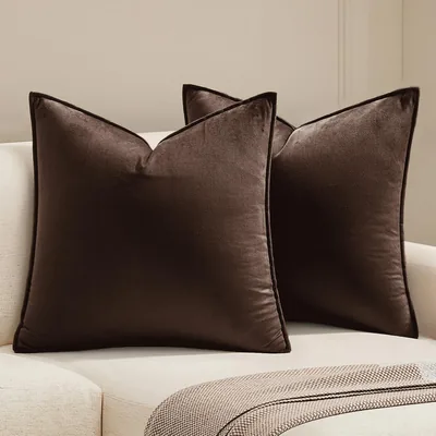 MIULEE Velvet Throw Pillow Covers 20x20 Inch Best Deal