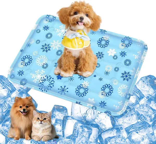 Matrice de refroidissement BUKLUKE pour chiens | M 40 x 50 cm, Matrice en gel autonome pour chiens et chats, Restez frais cet été, Bleu