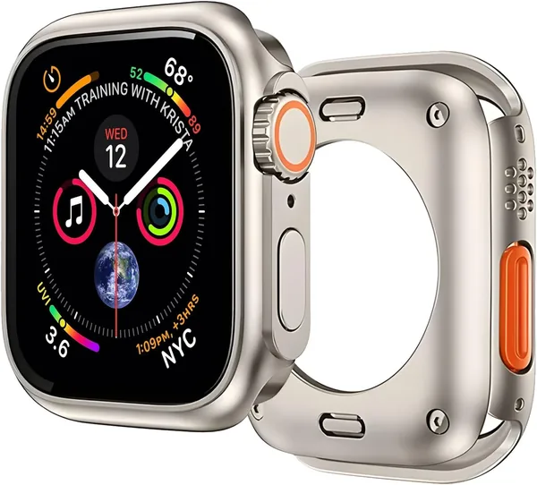 for Apple Watch Series 9/8/7 Case [2-in-1 Waterproof   Explosion Proof Protective Case] 45mm-