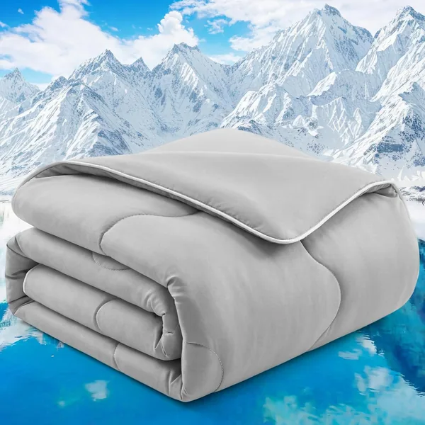 BaoDan Coperta Raffreddante per Cani, Tessuto in Setaccio di Ghiaccio, Doppia Finitura, Lavabile in Lavatrice, Per Letto o Divano