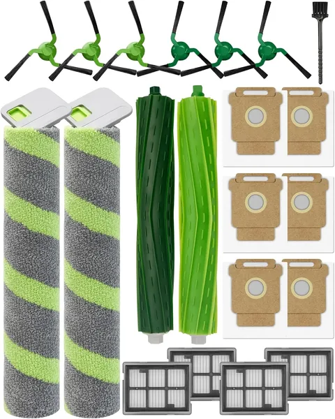 Kit d'accessoires pour iRobot Roomba Max 705/706 - 2 brosses principales, 2 rouleaux de lavage, 6 brosses latérales - Meilleur Prix