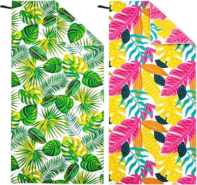 Hexify XXL Asciugamano da Spiaggia, Set di 2 - 90 x 180 cm, Asciugamano da Bagno Sandalo-Free in Microfibra Rapido Asciugatura per Donna
