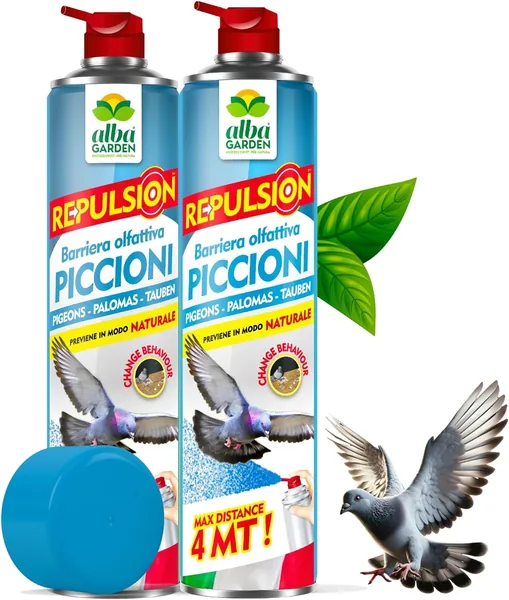 Albagarden Pigeon Repellent - Immediate Effect - Olfactory Plant Barrier Anti Pigeons and Seagulls
