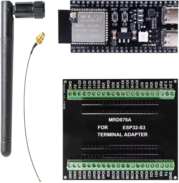 ESP32-S3-N16R8 16MB Development Board + Expansion Board + Wifi Antenna Complete Set
