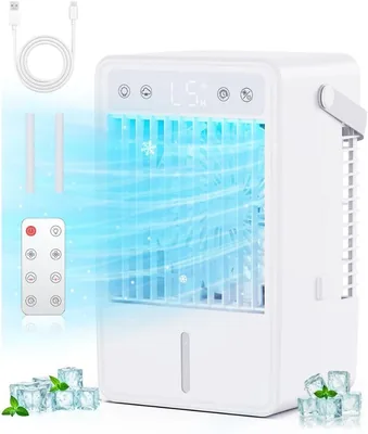 Mobiler Luftkühler mit 1500 ml Wasserkühlung, 3 Modi & 5 Geschwindigkeitsstufen - Best Deal
