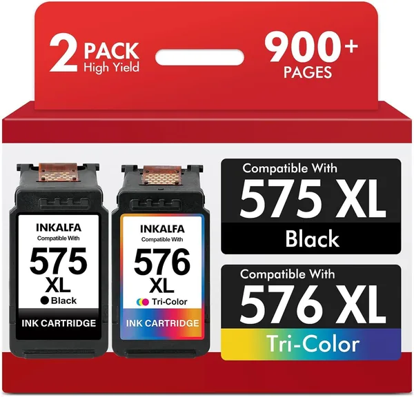 Printer Cartridges 575 576 TS3750i TR4755i TS3550i Cartridges XL Compatible with Canon 575 XL 576 XL