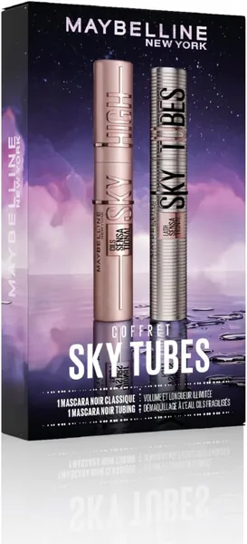 Maybelline New York - Ensemble Sky High Eyelash Sensational : Mascara Longueur & Tubing avec Bambou et Fibre