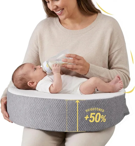 Memory Foam Nursing Pillow, Extra Wide & Thickened Breastfeeding Pillow with 53cm Adjustable Waist Strap