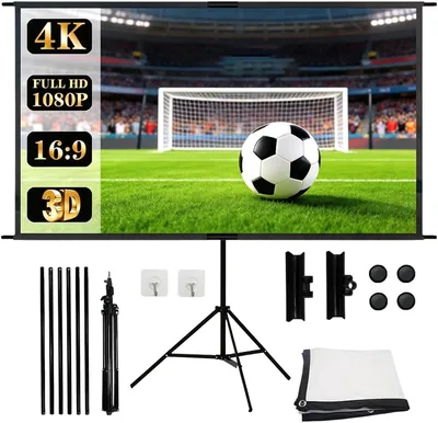 DASIAUTOEM 100 Inch Projection Screen Tripod HD Projector Best Deal