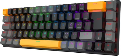 Teclado Mecânico Gamer Machenike K500-B68 RGB 20% Off - Switch Red, Preto, ABNT2 com Fio