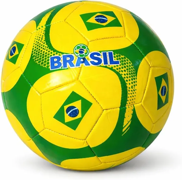 Bola de Futebol Brasil Tamanho 5 Copa 2026 Verde Amarela Limitada