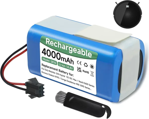 Mspalocell 4000mAh 14.4V Battery for Conga 990 1090 1790, Conga 2290 Ultra,Venga RVC 3000, Neatsvor x500, Ikonhs netbot S14/S15