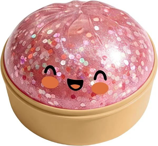 Glitter Pink Crazy Fun Squishiest Bun Dumplings Steamer Box Set