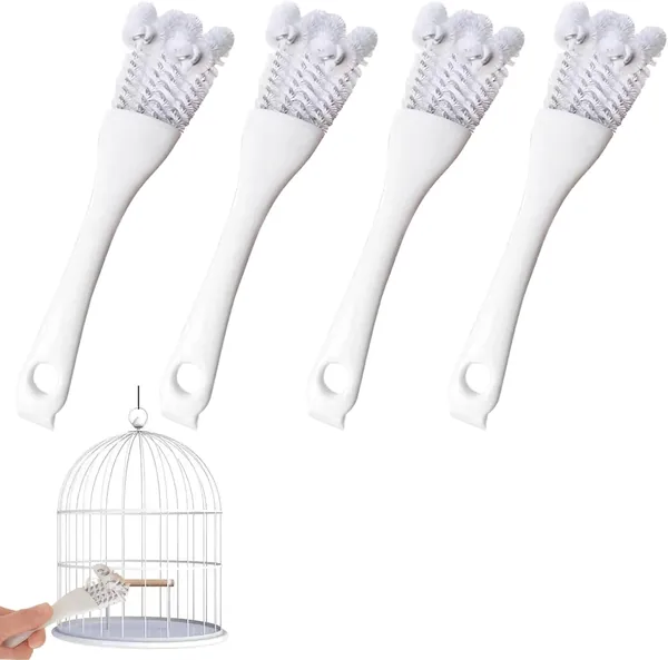 SYOSI 4 Pack Long-Handled Bird Cage Cleaning Tools