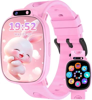 Kaacly Reloj Inteligente para Niños con Pantalla de 1.9 Pulgadas, 18 Juegos, Monitor de Sueño, Pedómetro, Cámara, Linterna, Smartwatch para Gi (12% Descuento)