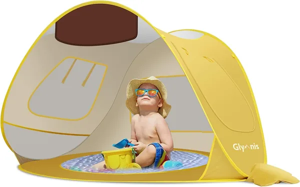 Glymnis Pop Up Baby Tent with Swimming Pool for Children Portable Folding Tent Sun Protection Anti UV 50+ Ventilation