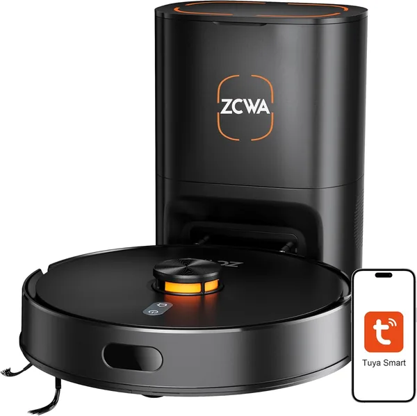 Robot Vacuum and Mop Combo 90 Day Self-Emptying 10000Pa Suction