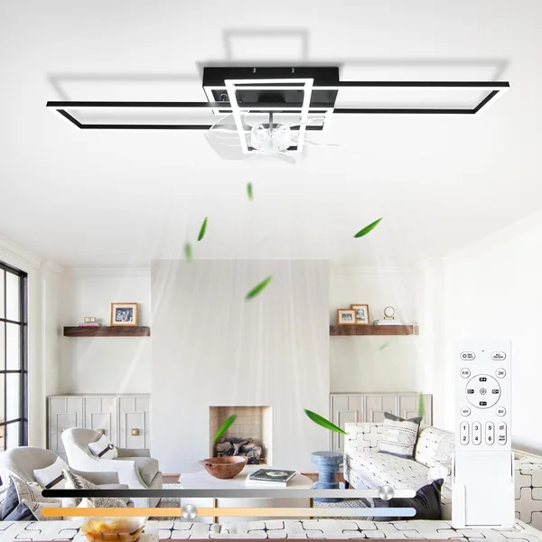 Homefire L mpara de techo moderna con ventilador de 94cm