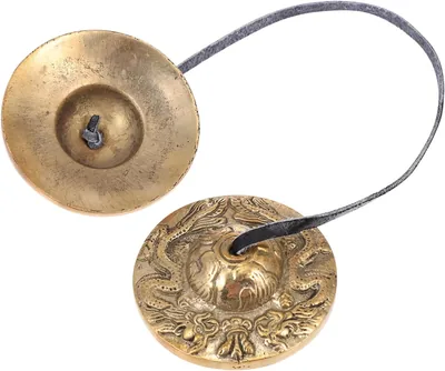 Campana tibetana de percusión de cobre puro con diseño de serpiente para meditación y yoga - Mejor Oferta