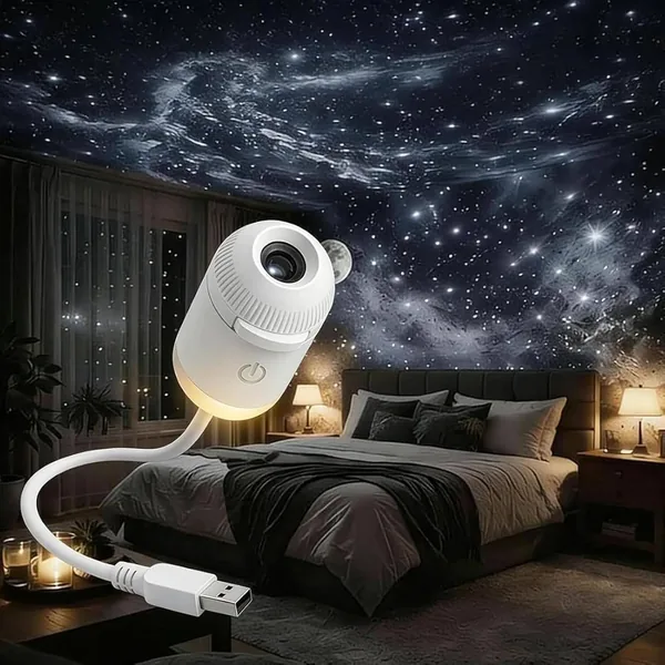 JIABAOZ 2-in-1 Galaxy Projector Night Light