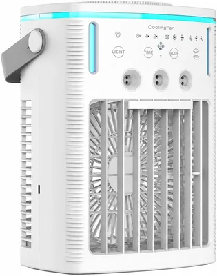 Aire Acondicionado Portátil 4 en 1 con Control Remoto, 1000ml, 3 Chorros de Enfriamiento
