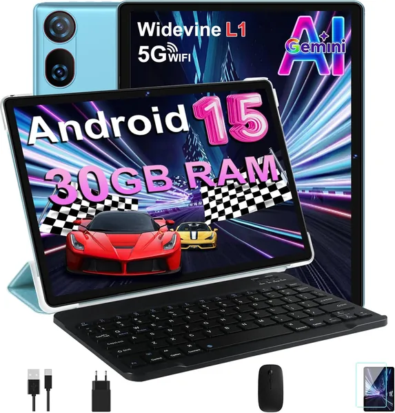 Tablette DMOAO 10 5G Wi-Fi, Gemeni AI, 8 Coeurs, Bleu - 57% de réduction