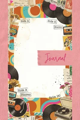 Retro Vinyl Cassette Junk Journal Pages - 6x9