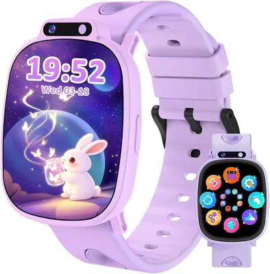 Kaacly Smartwatch para Niños con Pantalla de 1.9 Pulgadas, 18 Juegos, Monitoreo del Sueño, Pedómetro, Cámara, Linterna - Oferta del 5% de Descuento