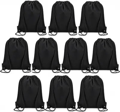 Mochila Deportiva con Cordón 10 Piezas, Morral Deportivo 42 x 34 cm, Mochila para Gym de Poliéster, Mochilas para Hombre y Mujer - Mejor Oferta