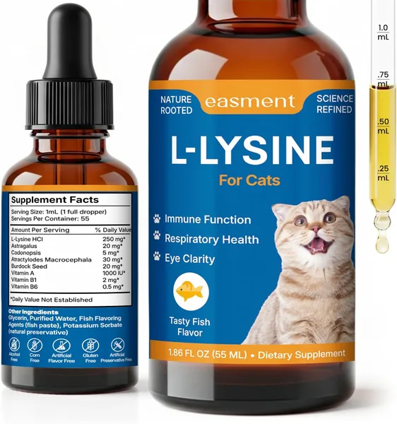 L-Lysine for Cats Liquid Drops Fish Flavor