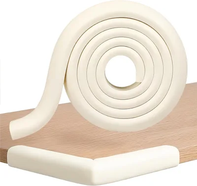 WENXINWIN 5 m Dicke L-förmige Schaumstoffkantenschutz, selbstklebend, Kindereckenschutz für Tisch, Schreibtisch, Küche, Chi - Best Deal