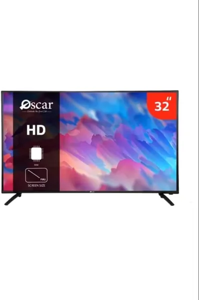 Oscar Smart LED TV 32 Inch HD Android with Wi-Fi, USB & HDMI, Model OS32SATVLED, 60Hz, 73x48x8 cm