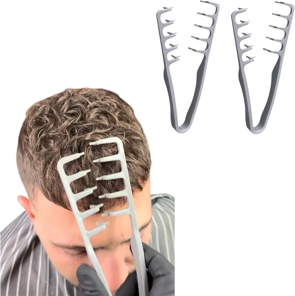 Men's Volumizing Hair Comb - Set of 2 - Ideal for French Crop and Styling Barber