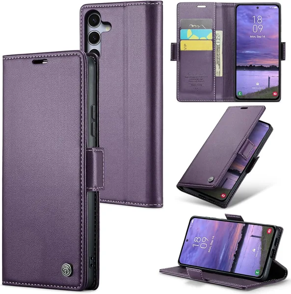 oiysrtoc Samsung Galaxy S25 FE PU Leather Wallet Case with RFID Blocking