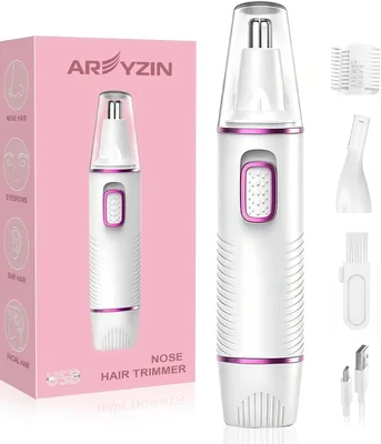 Nose Hair Trimmer for Women,USB Rechargeable Ear and Nose Trimmer,2026 Professiona 2 in 1 Painless Eyebrow & Facial Hair Trimmer Remover,IPX7 Waterproof,Portable Nasal Hair Clipper