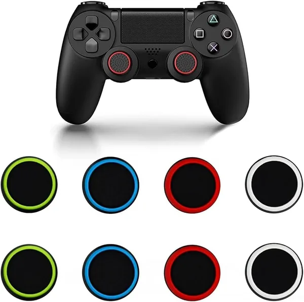 Kit 8 Grips Analógicos Multicolor para Controle PS3 PS4 PS5 Xbox One - Melhor Preço