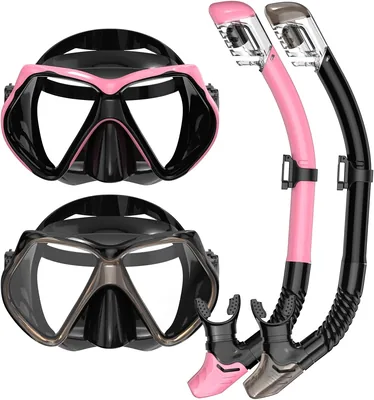 Vuxen Snörklingsklär, Tørr Snörkling, Maskset Vuxen, Tyckt Maske, Snörklingsutrustning, Svimminggoggor med Nässkall, Best Deal