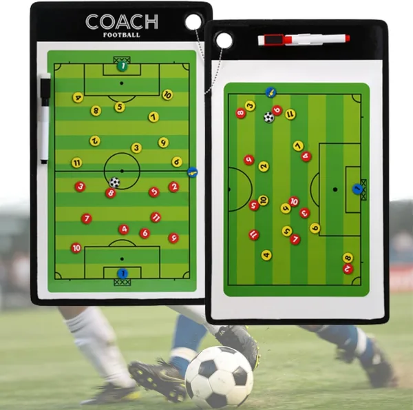 Soccer Tactics Board: 27PCS Double-Sided Magnetic Coaching Clipboard