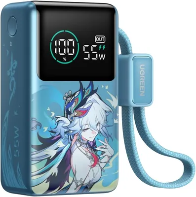 UGEN PB727 Star Rail [Light Limited Model] 10,000 mAh 55W モバイルバッテリー、限定ディスプレイ、コンパクトデザイン、USB-C PD（ベストディール）