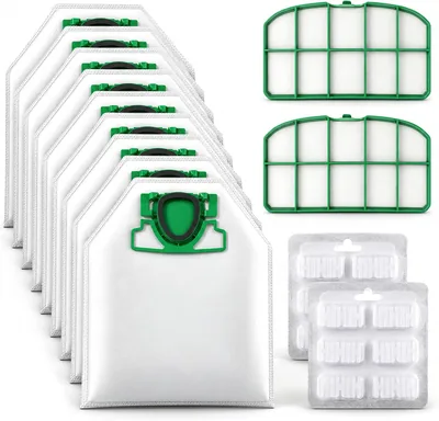 10 Sacchi per Kobold VK200/VK220/VK220S con 2 Filtri e 12 Profumi | Microfibra a 5 Strati, Filtrazione al 99.99%, Originale