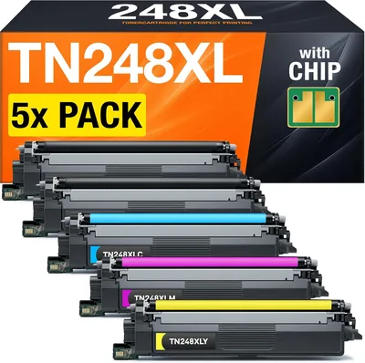 Cartouches d'encre TN248XL TN-248 XL compatibles avec Brother pour MFC-L3760CDW etc. - Meilleur Prix