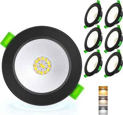 Spot lumineux Aulaiyi LED encastré ultra-plat, 230 V, 5 W, 650 lm, diamètre du trou 68-80 mm, blanc chaud neutre