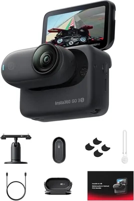 Insta360 GO 3S Motorcycle POV Bundle - 4K Action Camera, Helmet Mount - Best Deal