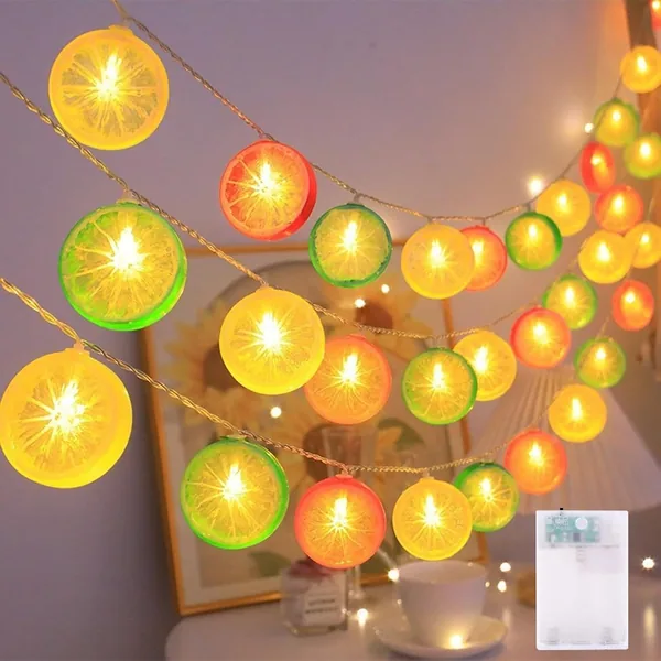 Mavouri Lichterkette Zitrone mit Timer