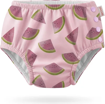 HECCEI Pañal de Natación para Bebé, Nappie Reutilizable, Amigable con la Piel, Diáper Ajustable para Niños (Sandía) - Mejor Oferta