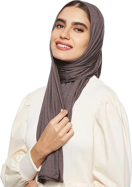 SHADOW Jersey Stretch Soft Stretch Jersey Headscarf Lightweight Breathable Islamic Head Wrap for Daily Wear Comfortable S Best Deal
