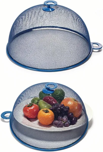Metal Food Cover 30 cm - Reusable Mesh Food Cover for Fruits & Dishes