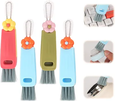 DRIHOSY Cepillo para Lavar Termos 4PCS, Cepillo Multifuncional 3 en 1, Cepillo Portátil para Botellas