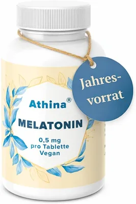Athina® Melatonin 0,5mg - 365 vegna tabletter - Ärlar per år - Made in Germany Best Deal